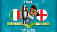 Jadwal Siaran Langsung Final Euro 2020, Italia vs Inggris, Live RCTI dan Mola TV